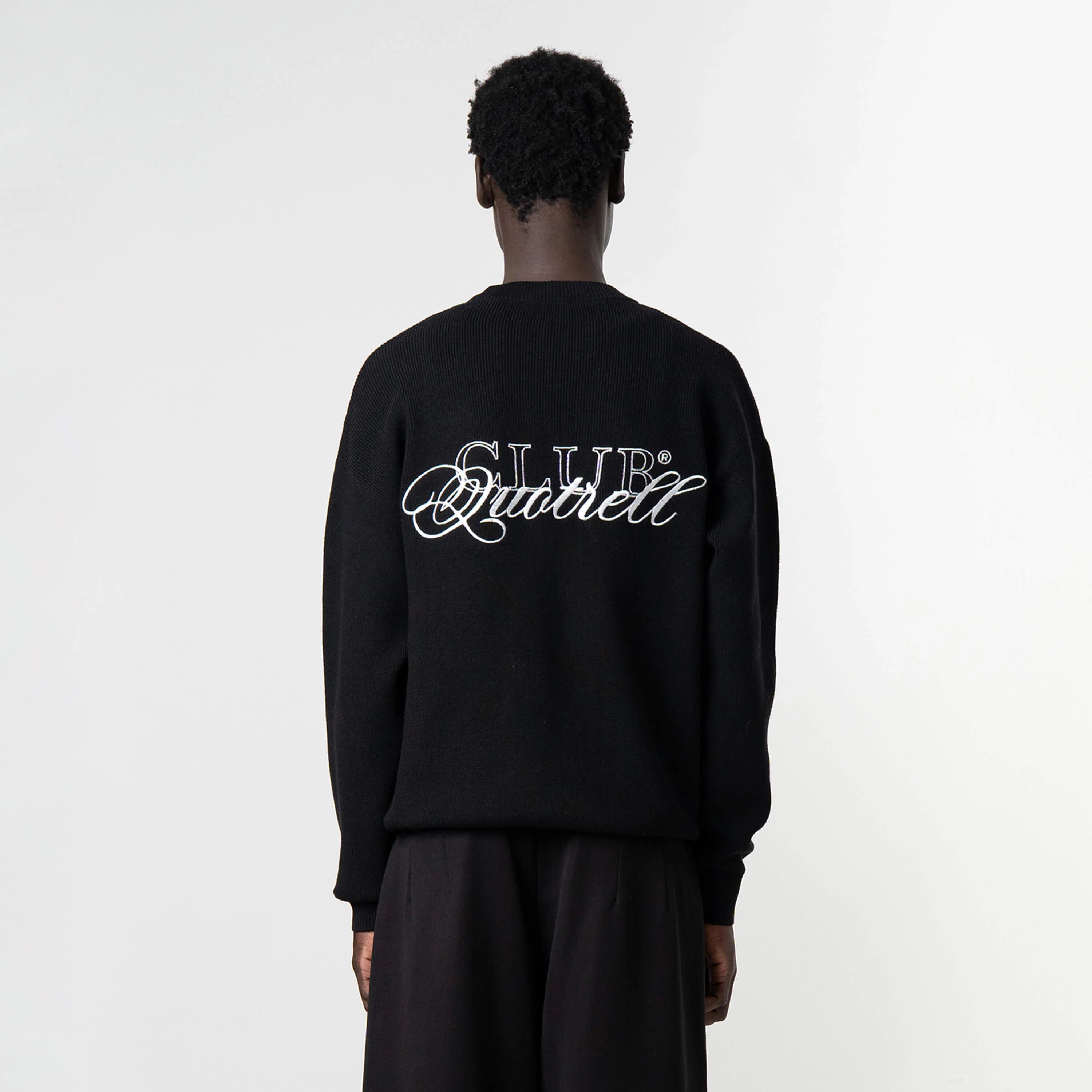 ZAC KNITTED CREWNECK | BLACK/WHITE