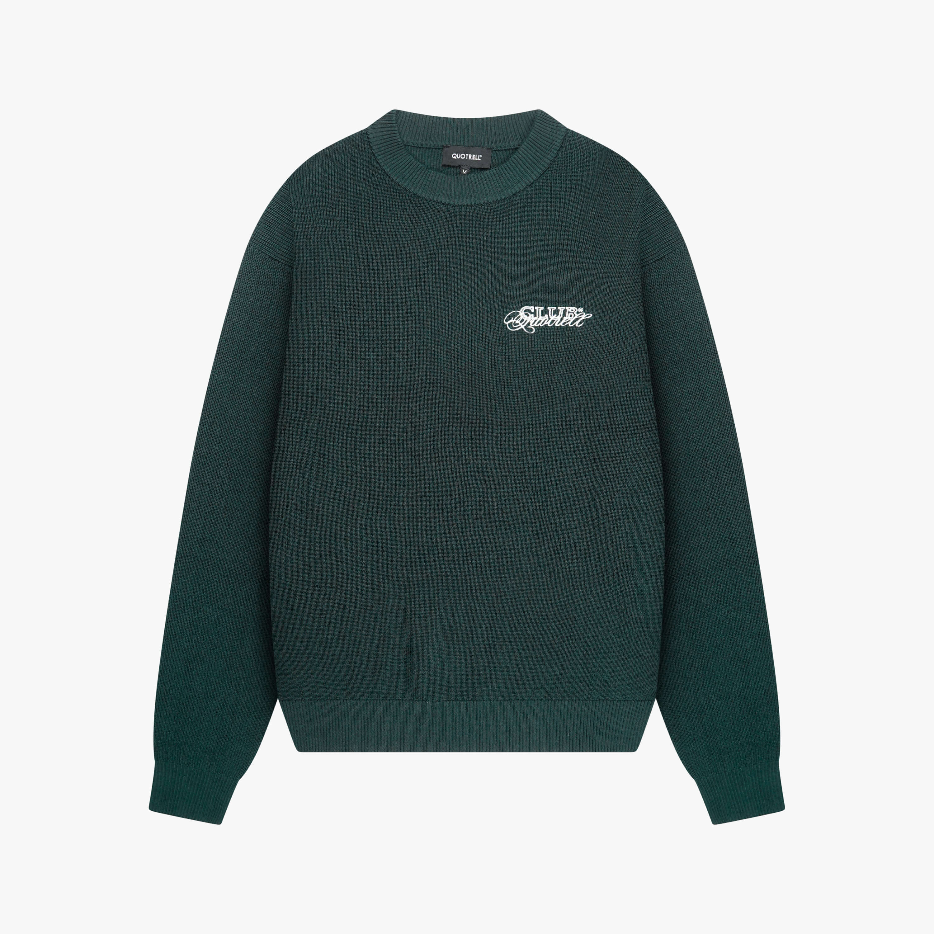 ZAC KNITTED CREWNECK | PETROL/WHITE