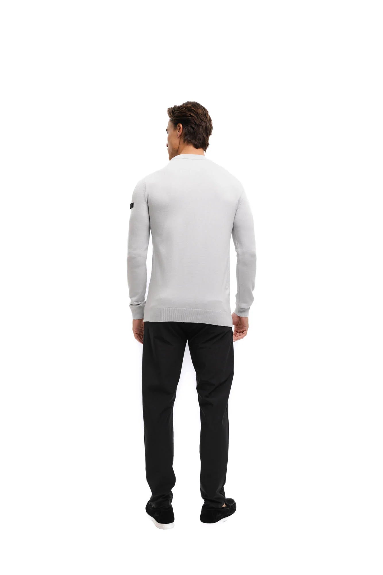Malelions Men Knitted Crewneck | Ocean Grey