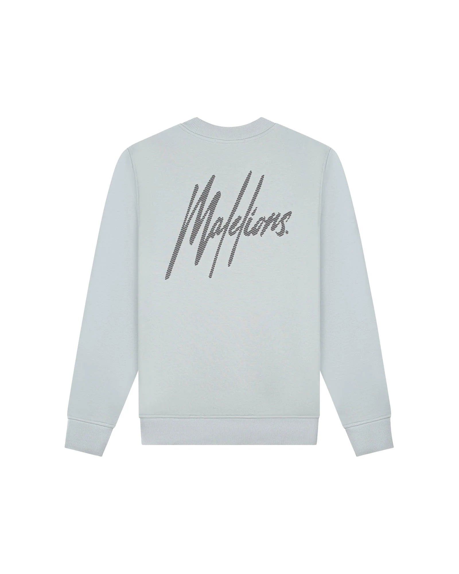 Malelions men striped signature sweater grey