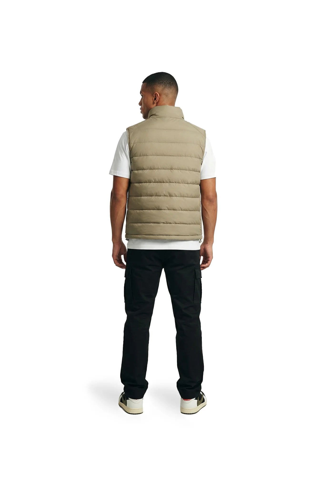 Malelions Men Placket Padded Vest | Sage Brown
