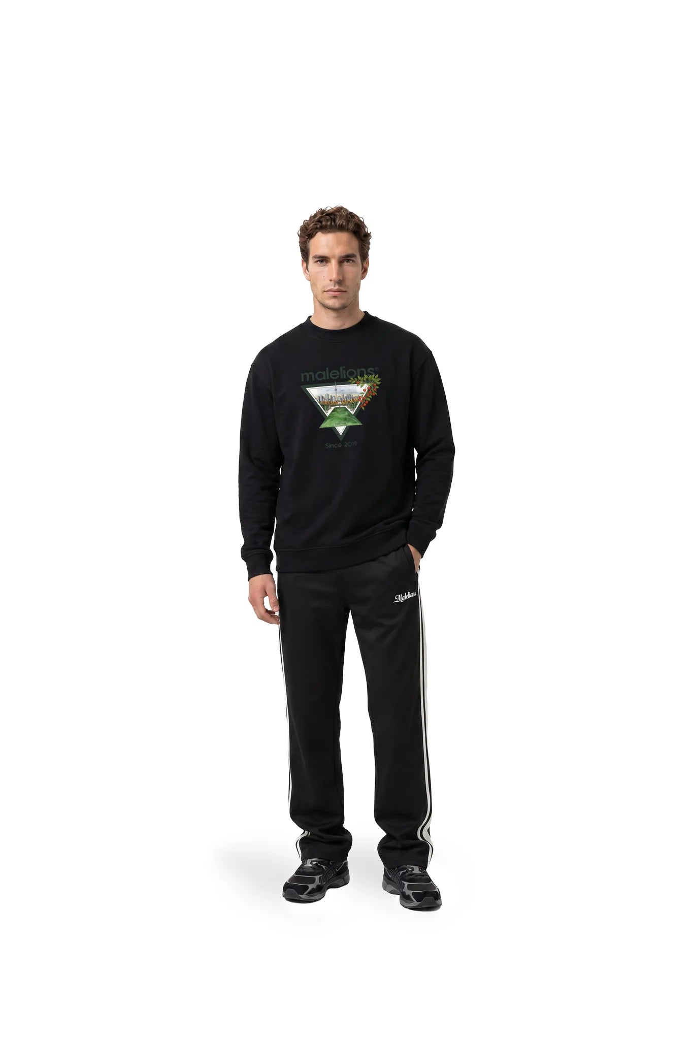 Malelions Men Athletic Garden Sweater | Black
