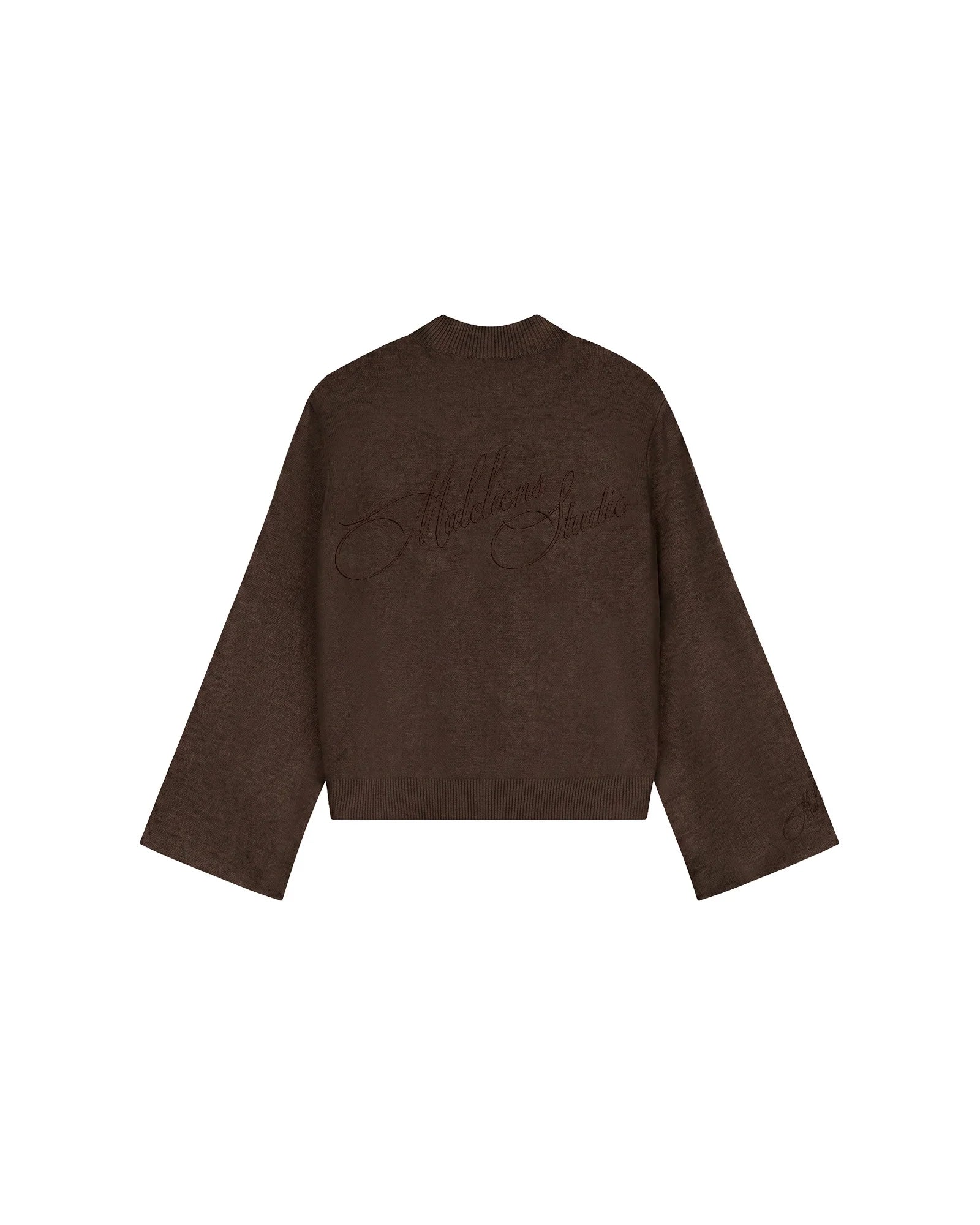 Malelions women oversized knitted sweater - dark brown