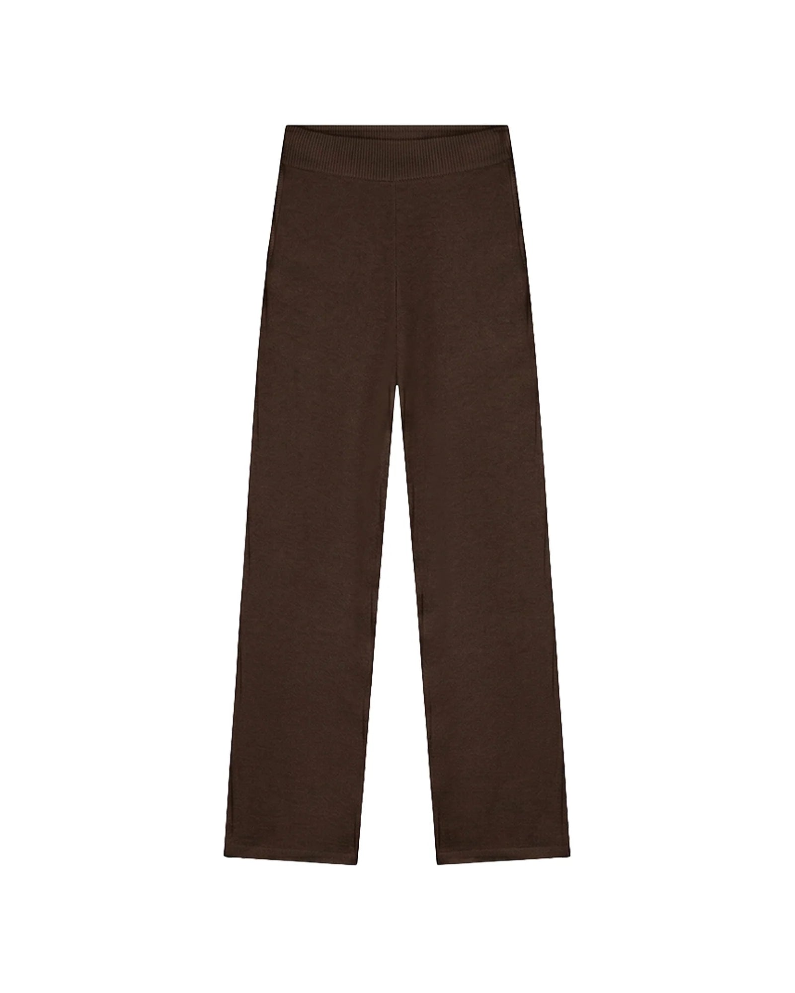 Malelions women oversized knitted Pants - dark brown