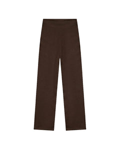 Malelions - women oversized knitted Pants - dark brown