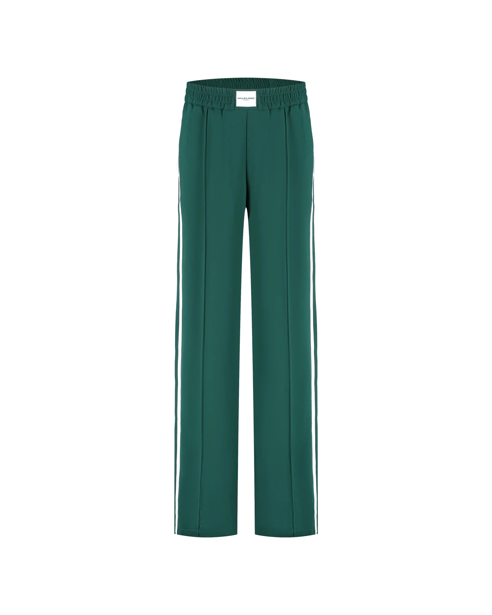 Malelions Women Studio Loose Fit Pants | Teal/White