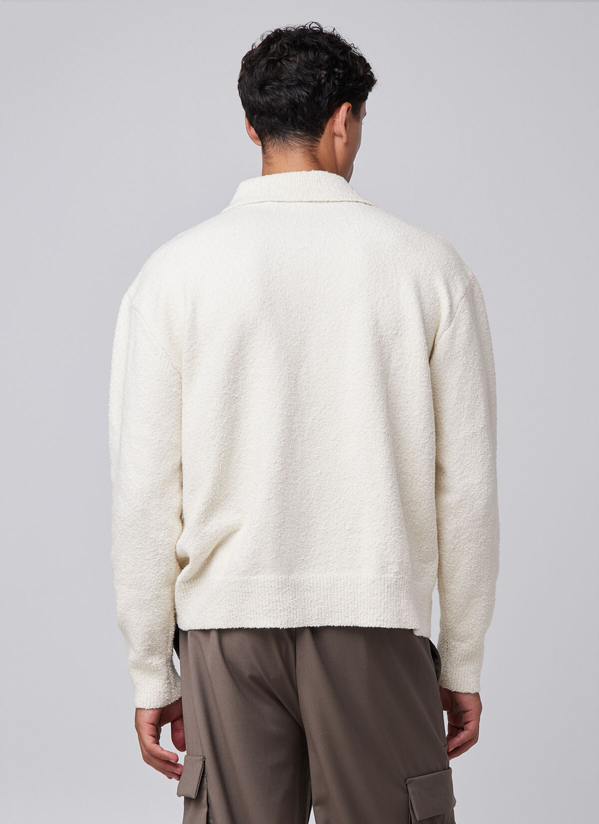 Boucle Grip Sweater Off White