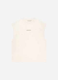 Off The Pitch - Sage Sleeveless Tee - Off White