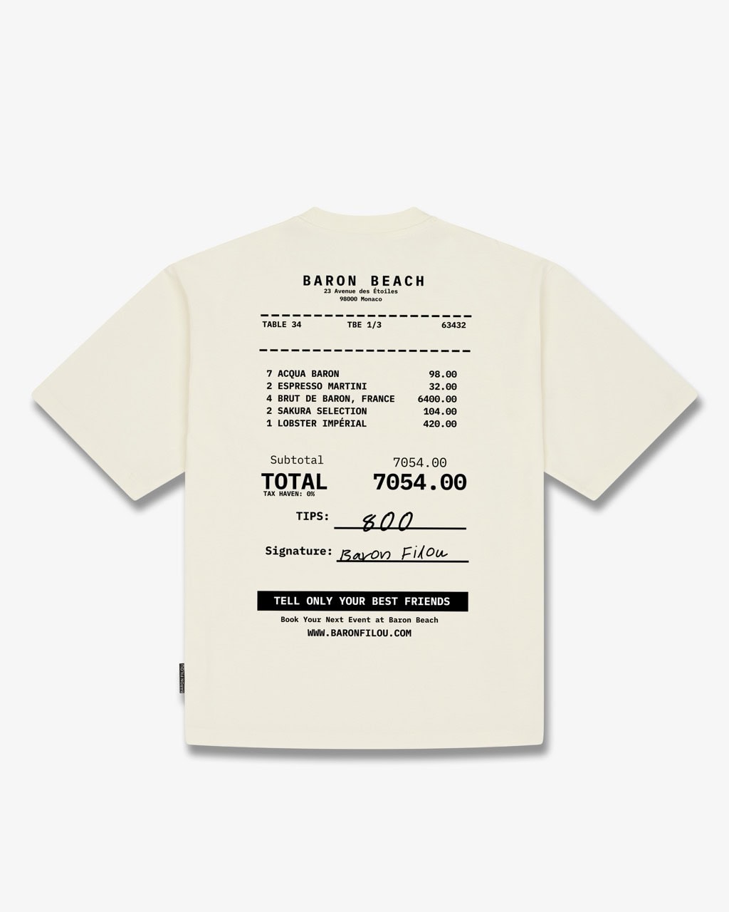 Oversized Backprint T-Shirt BARON BEACH BILL