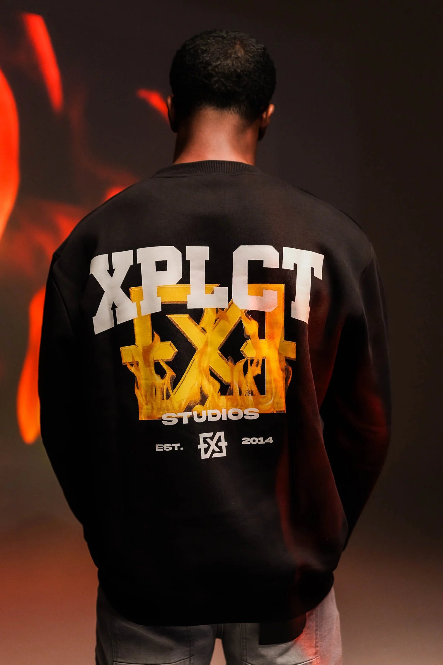 Flame Crewneck | Black