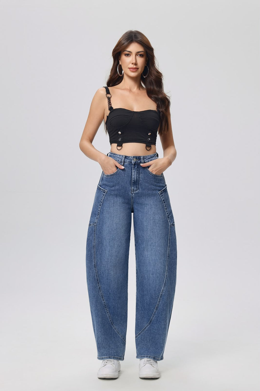 HELLO MISS - Barrel Jeans - H997-5
