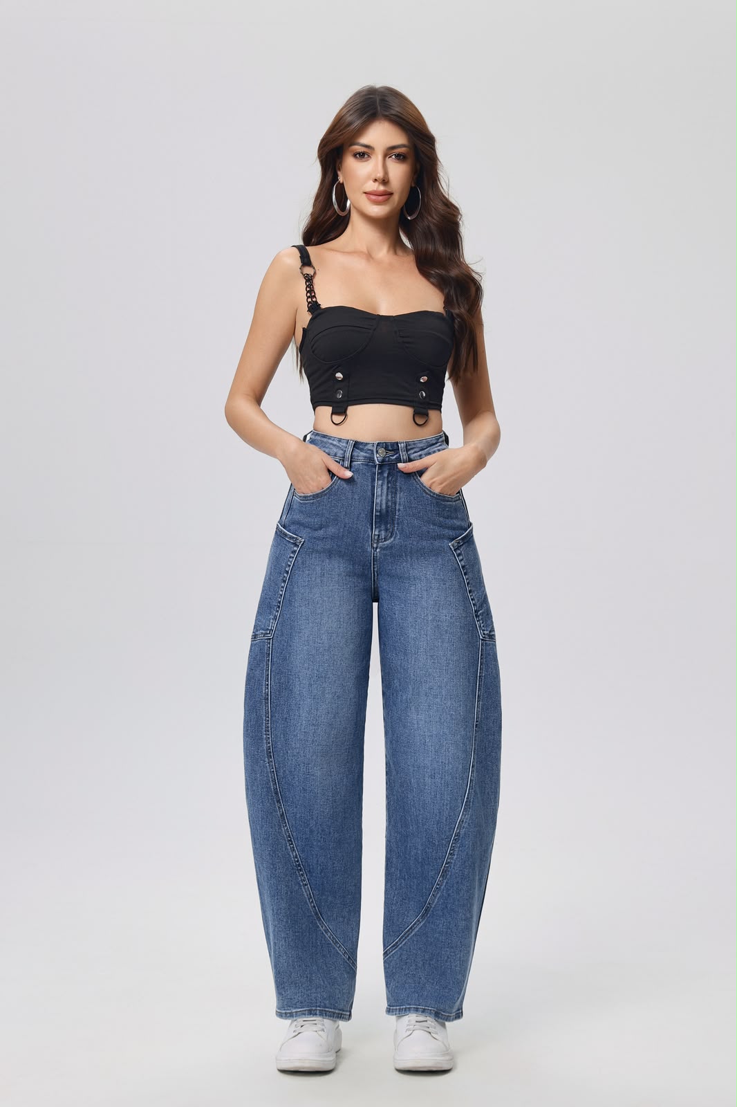 HELLO MISS - Barrel Jeans - H997-5