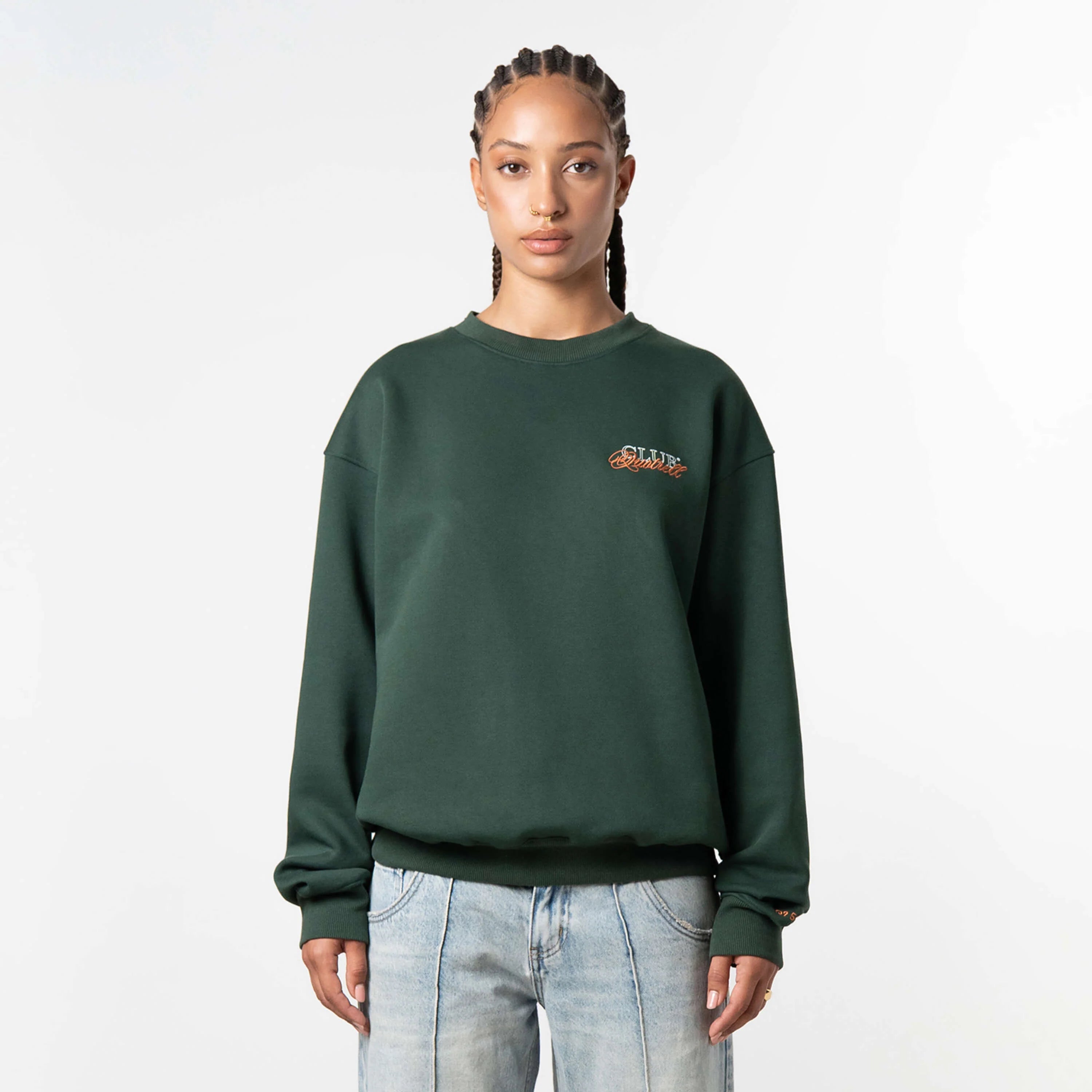 FUTURA CREWNECK | PETROL/ORANGE