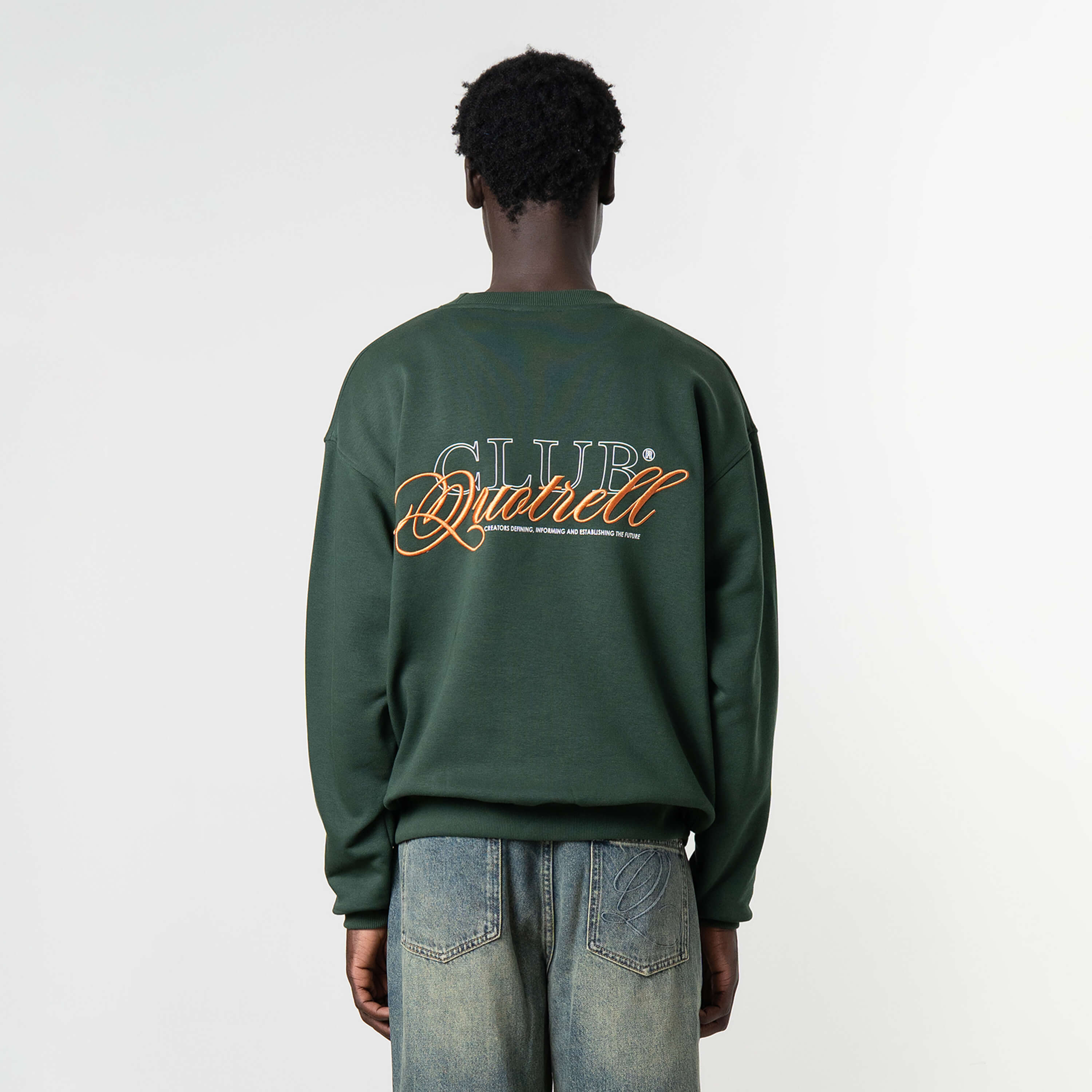 FUTURA CREWNECK | PETROL/ORANGE