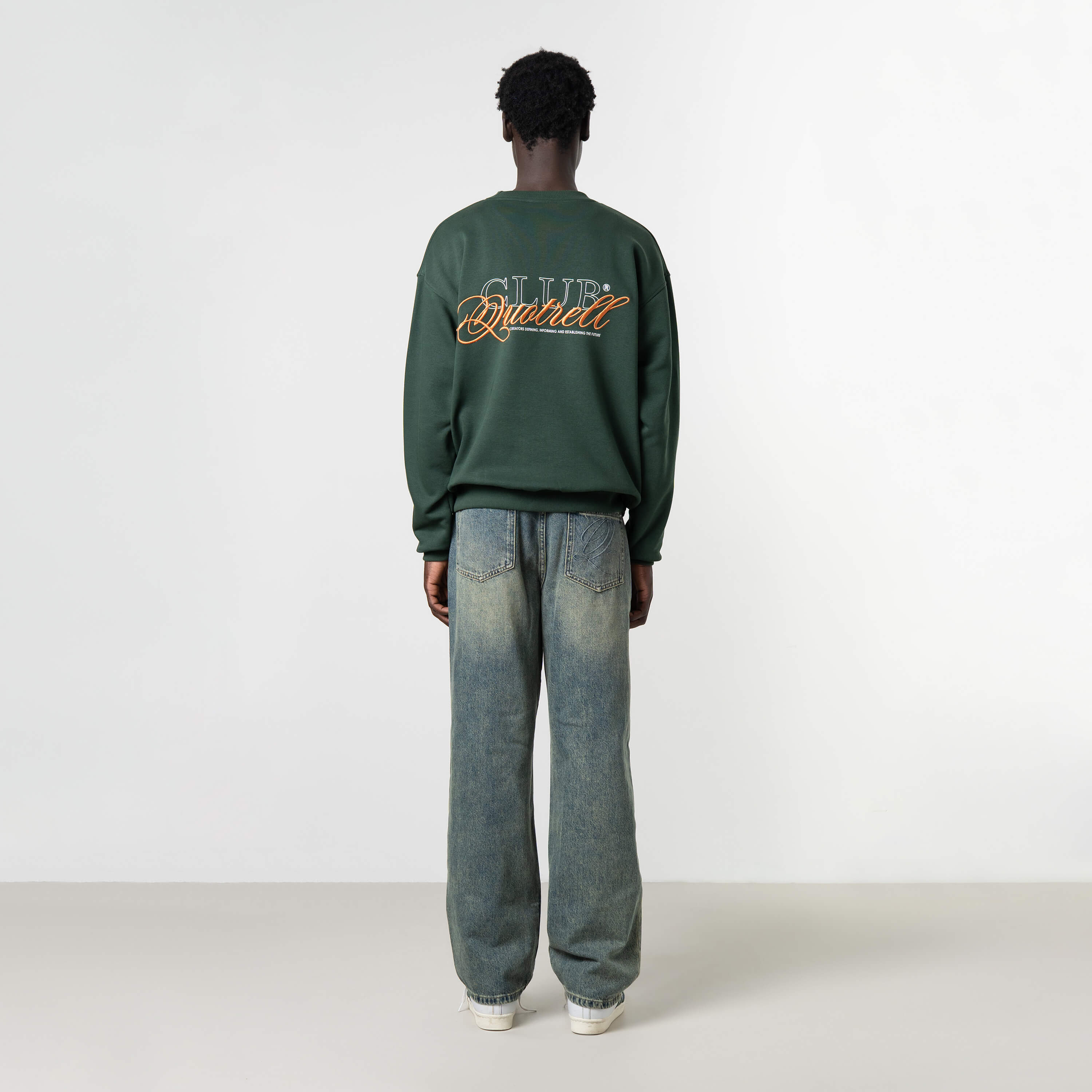 FUTURA CREWNECK | PETROL/ORANGE