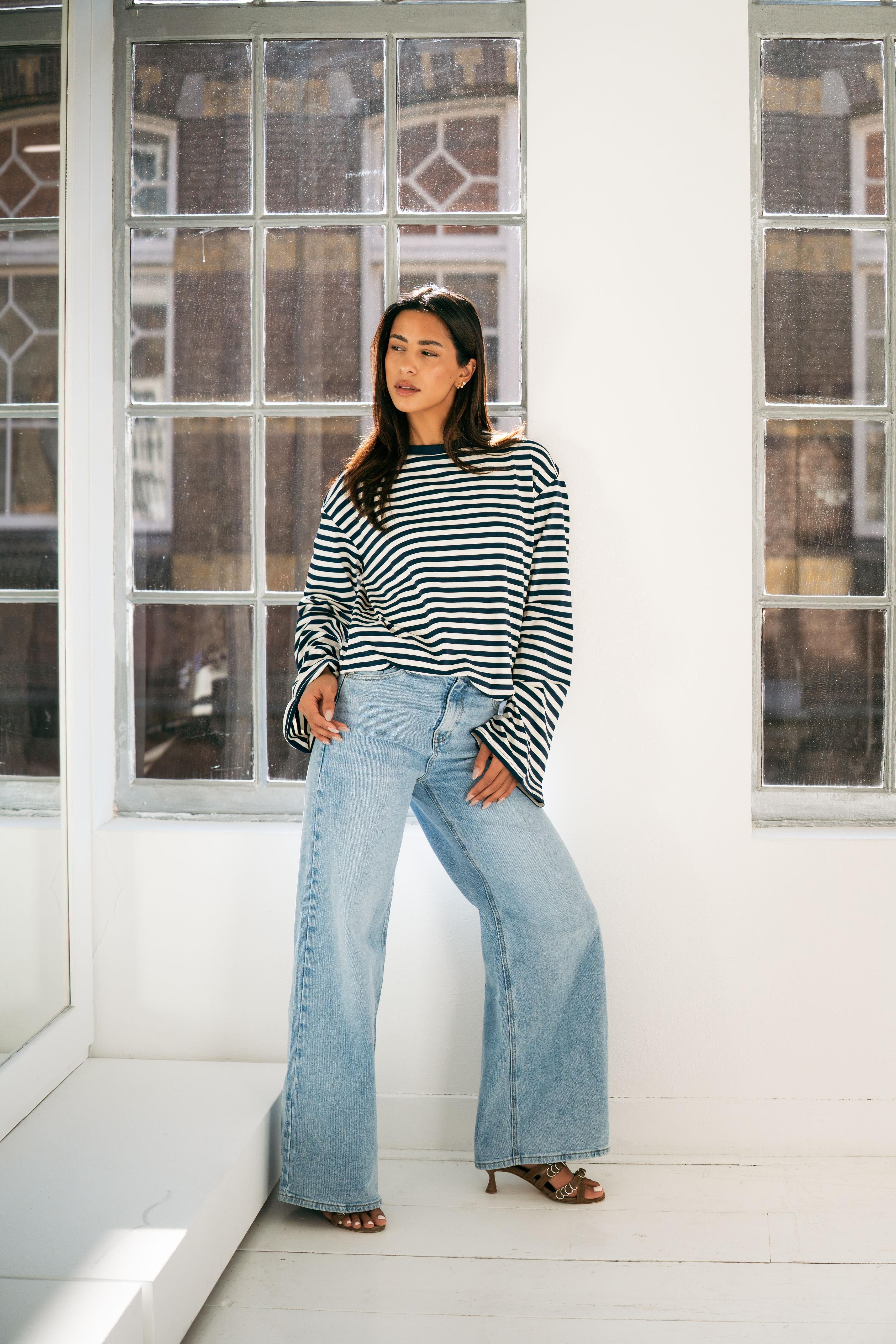 Redial - extra lange wijde pijpen jeans - RD3272-5