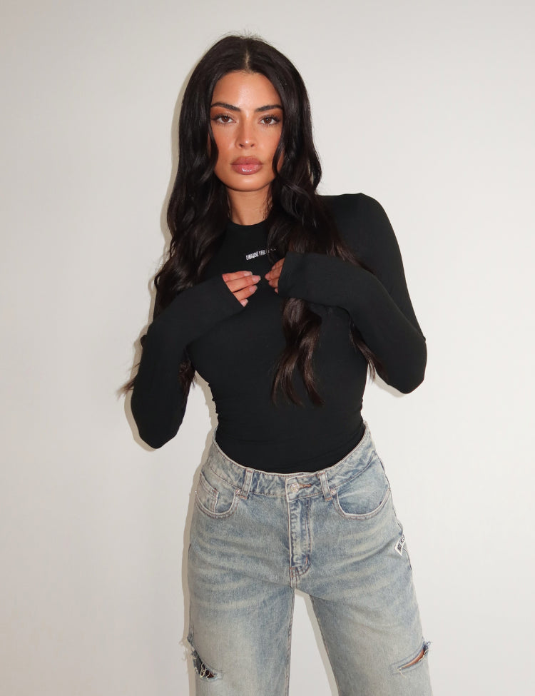 Jacky Long Sleeve - Black/Black