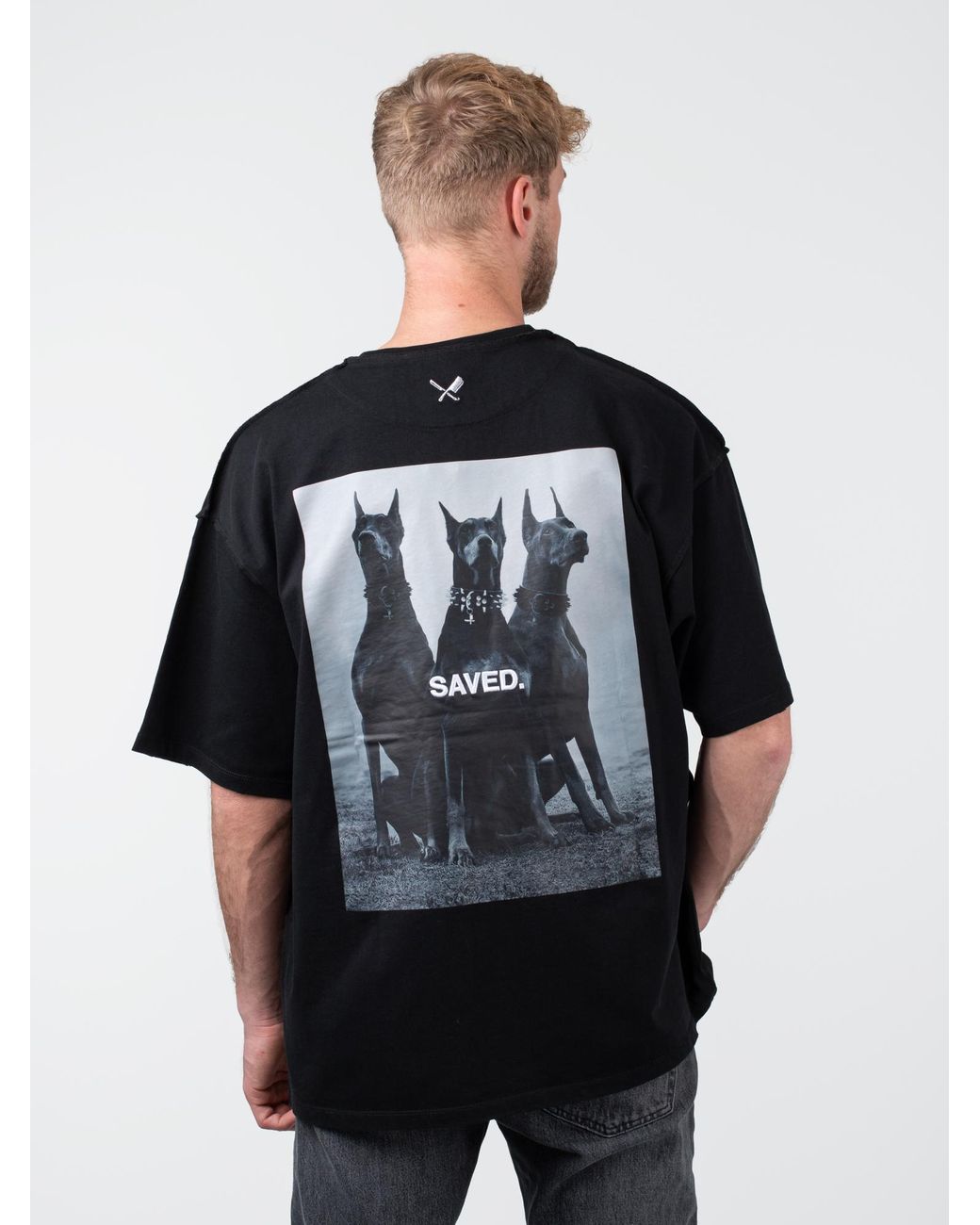 Distorted people vintage saved heavy oversized t-shirt