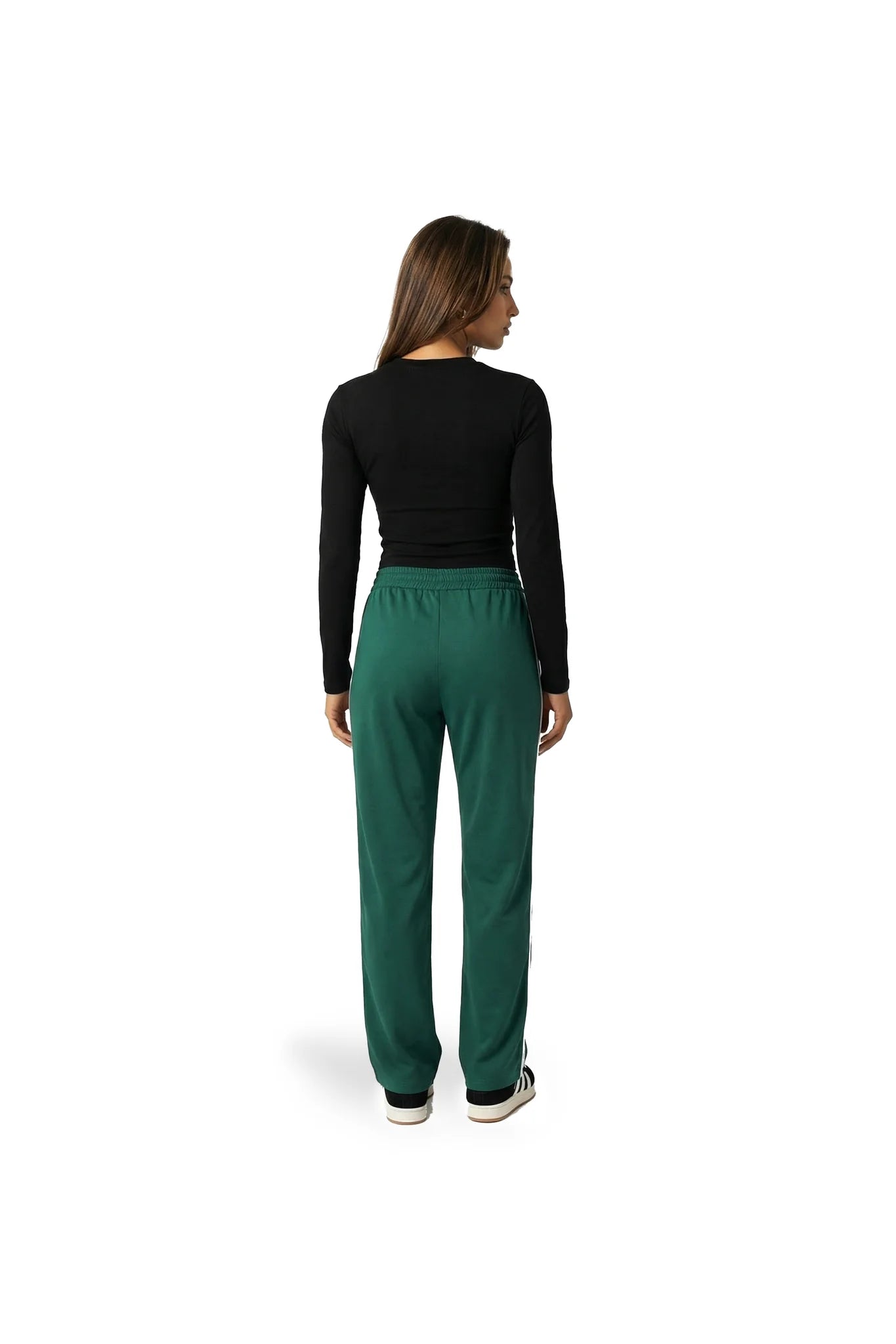Malelions Women Studio Loose Fit Pants | Teal/White