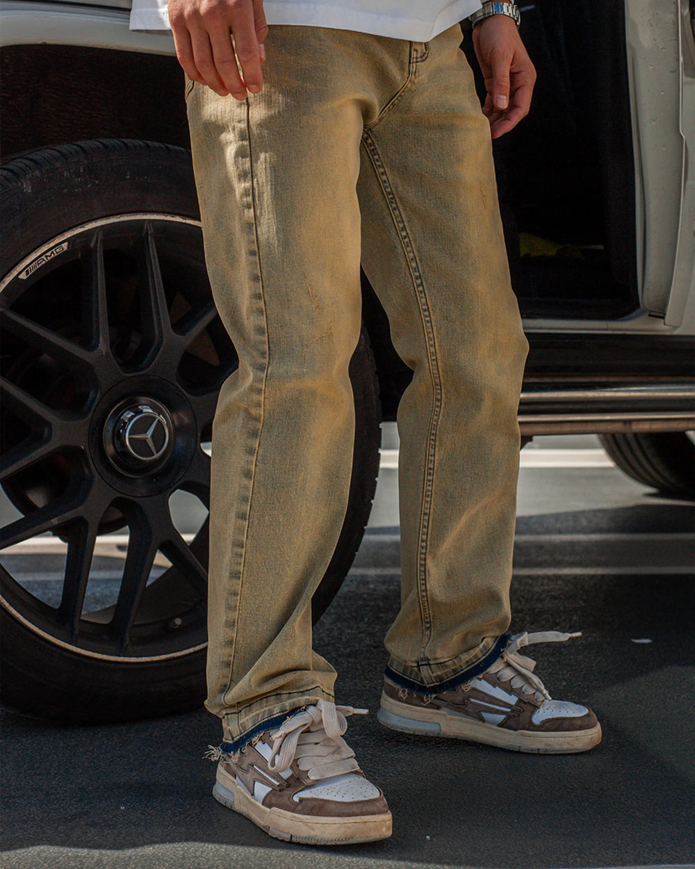 Black Bananas - SAHARA STRAIGHT DENIM - Blue - Rechte stretch herenjeans