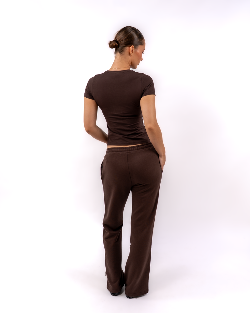 STRIPE PANTS BROWN