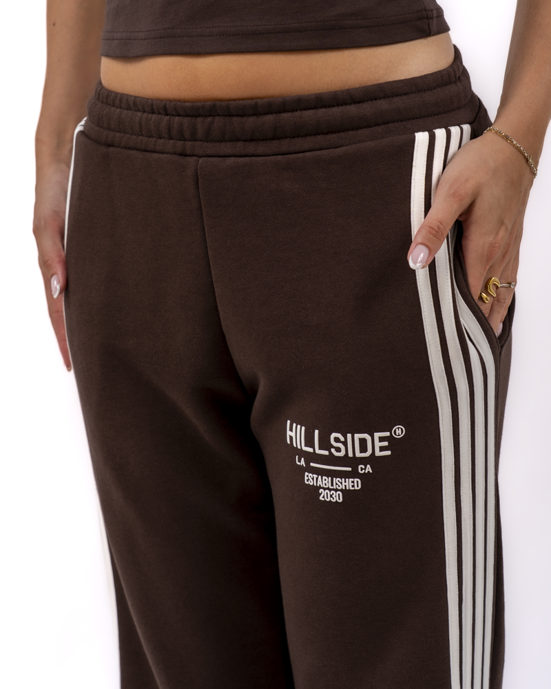 STRIPE PANTS BROWN