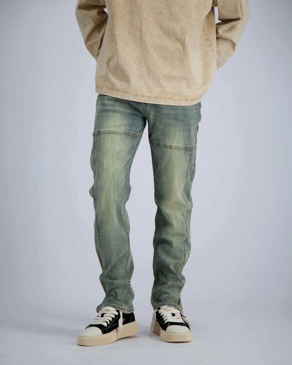 Black bananas - ZIP SEAMED DENIM - BLUE