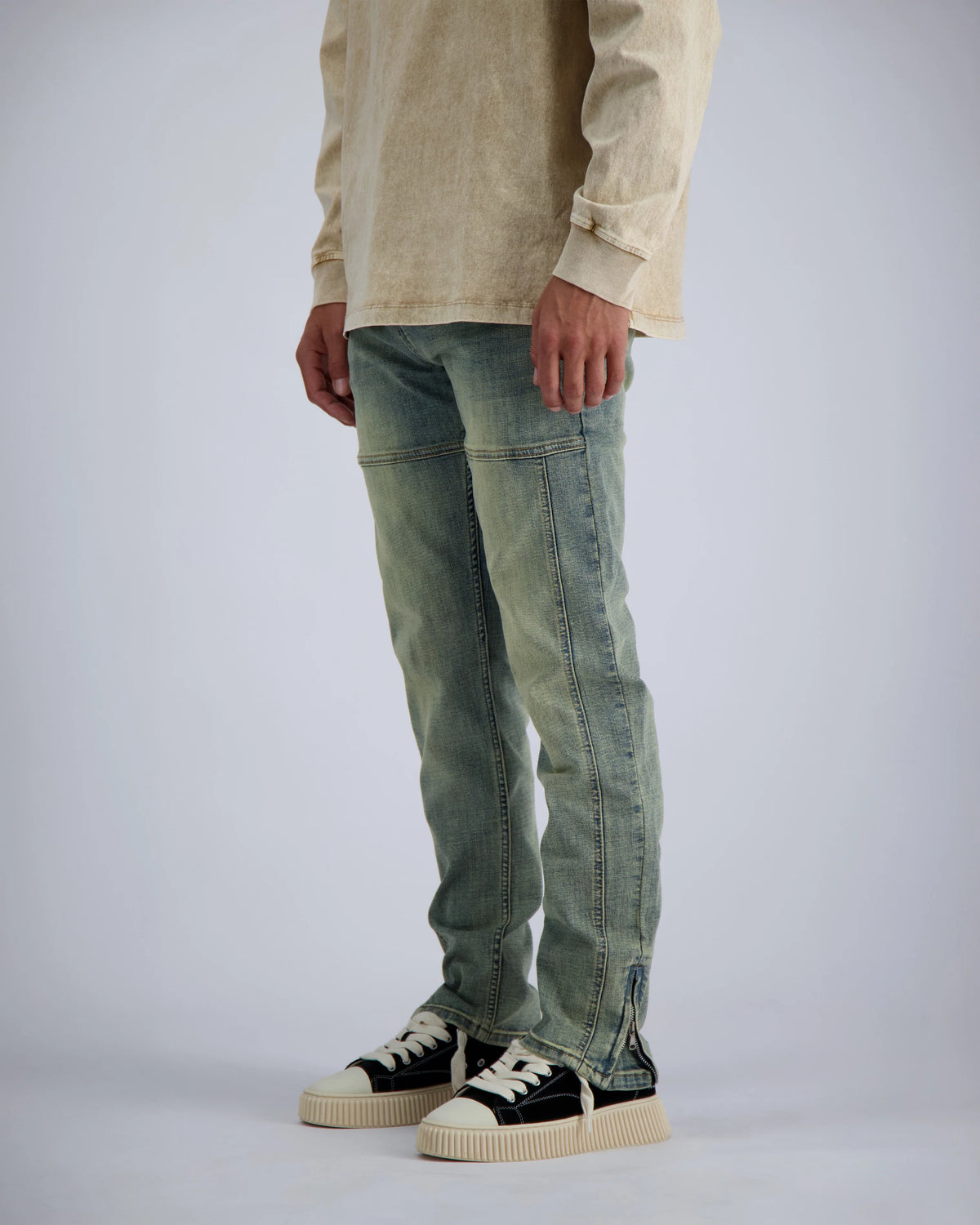 Black bananas - ZIP SEAMED DENIM - BLUE