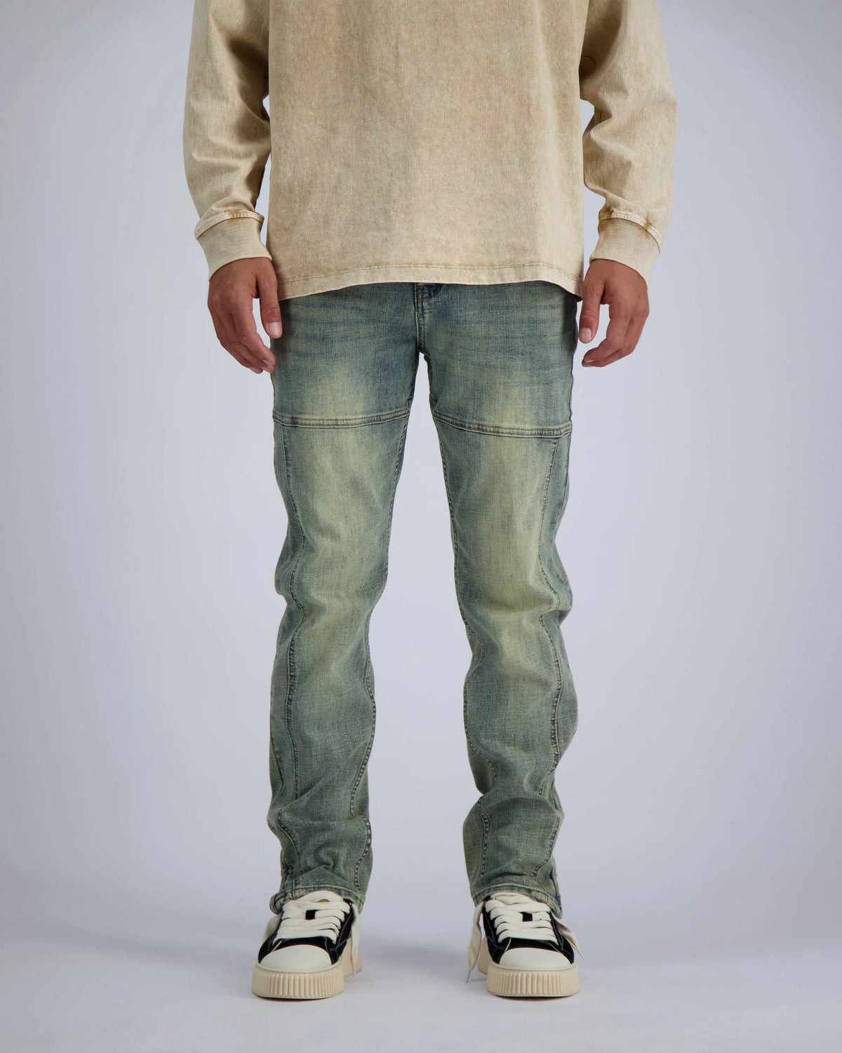 Black bananas - ZIP SEAMED DENIM - BLUE