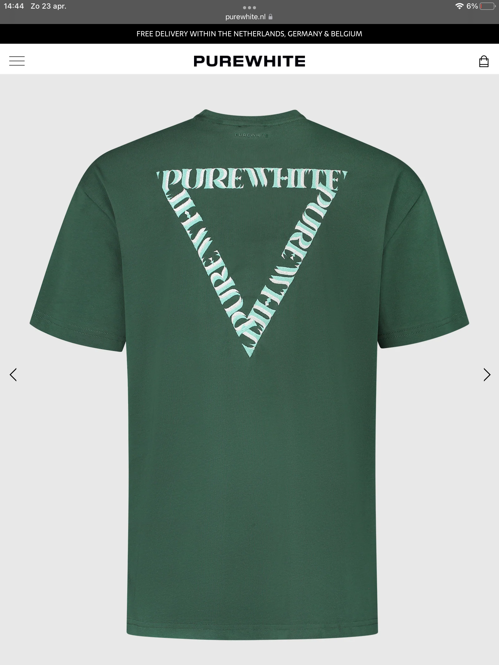 BALANCED TRIANGLE PRINT T-SHIRT - 94 forest green