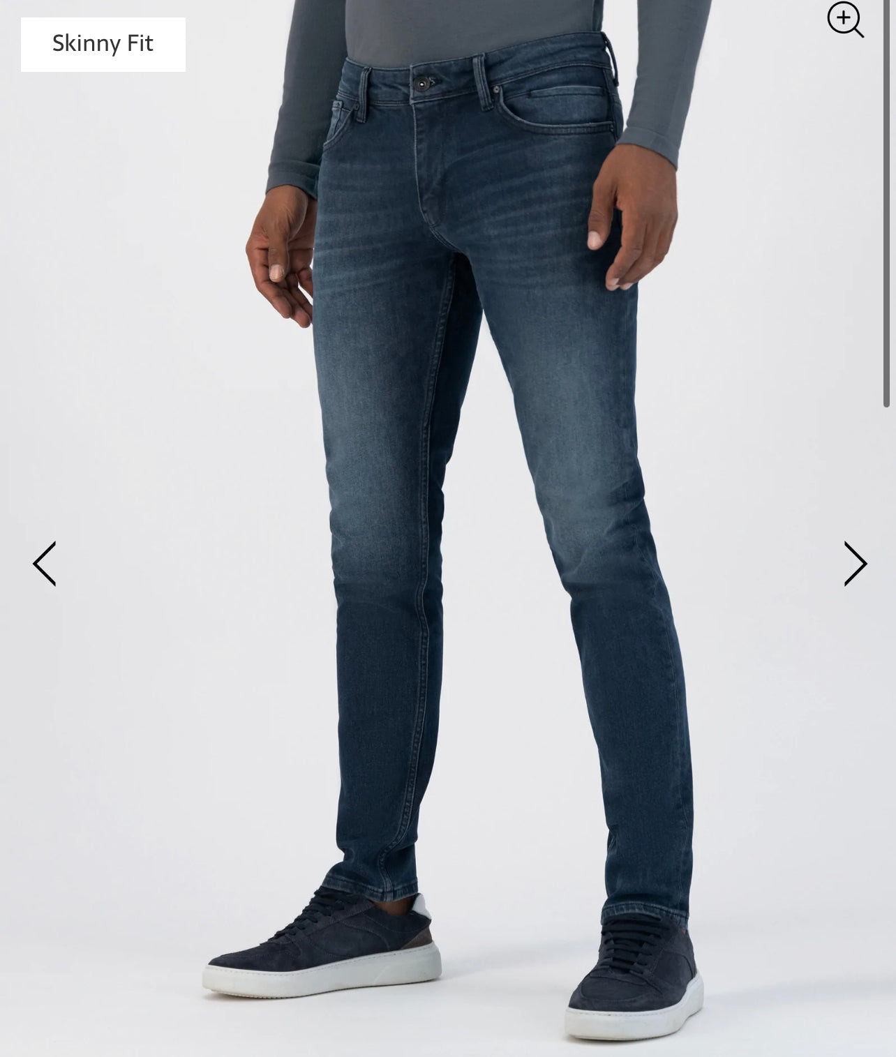 Pure White - The Jone Skinny Fit Jeans - Dark Blue Denim