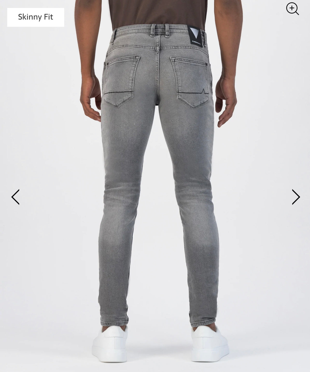 Reinweiß – The Jone Skinny Fit Jeans – Mittelgrauer Denim