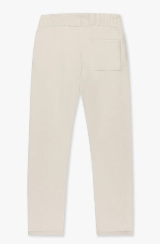 CROYEZ - FLUFFY ESSENCE KNIT SWEATPANTS - CREAM - Gebreide joggingbroek
