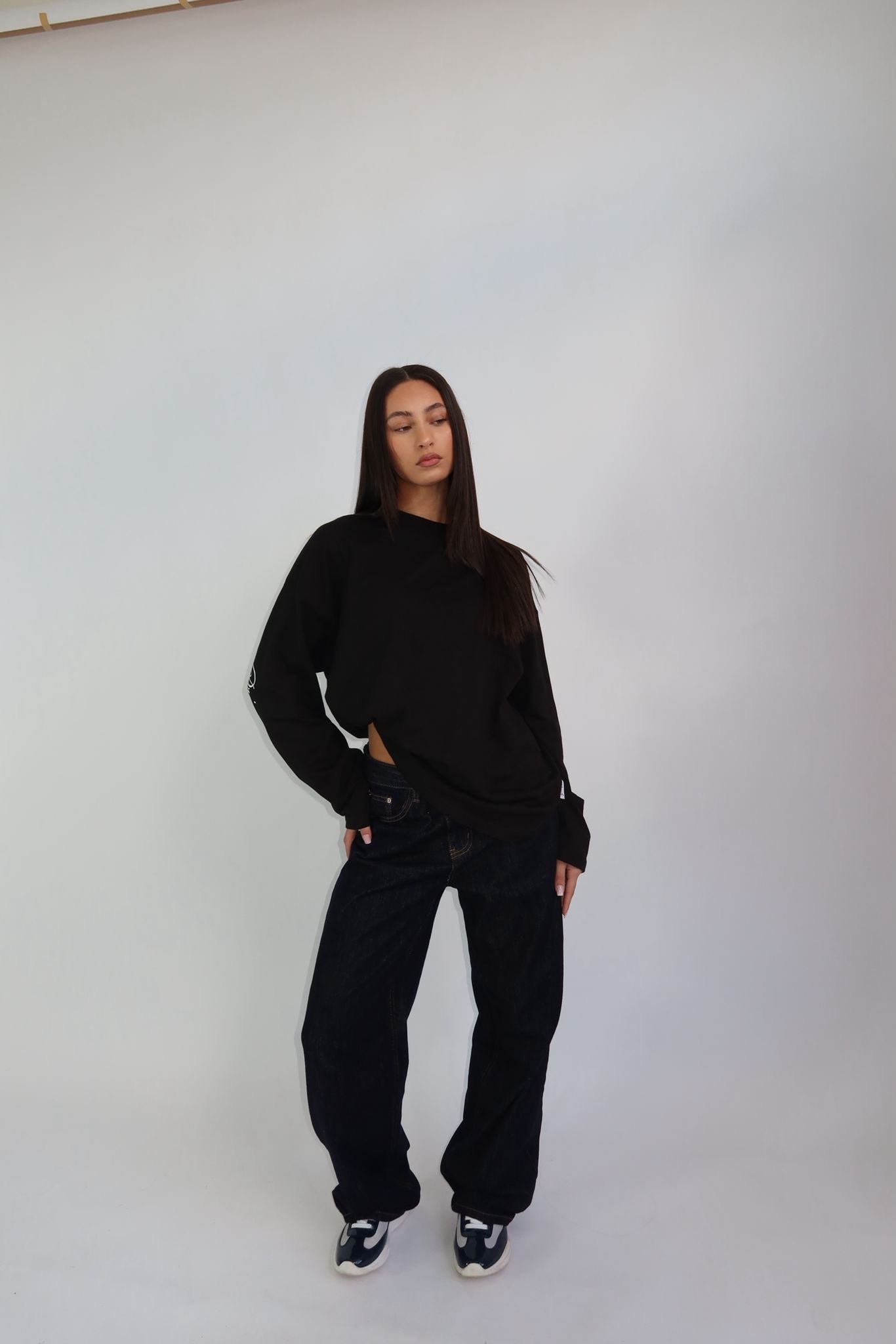 Priorty longsleeve - Zwart/Wit