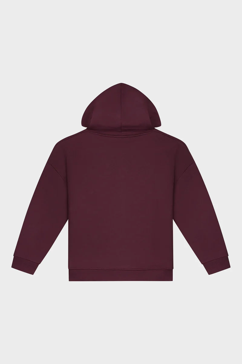 ISA FULL ZIP HOODIE AUBERGINE