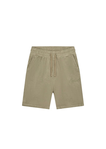 MALELIONS MEN SIGNATURE TOWELLING SHORTS - DRY SAGE
