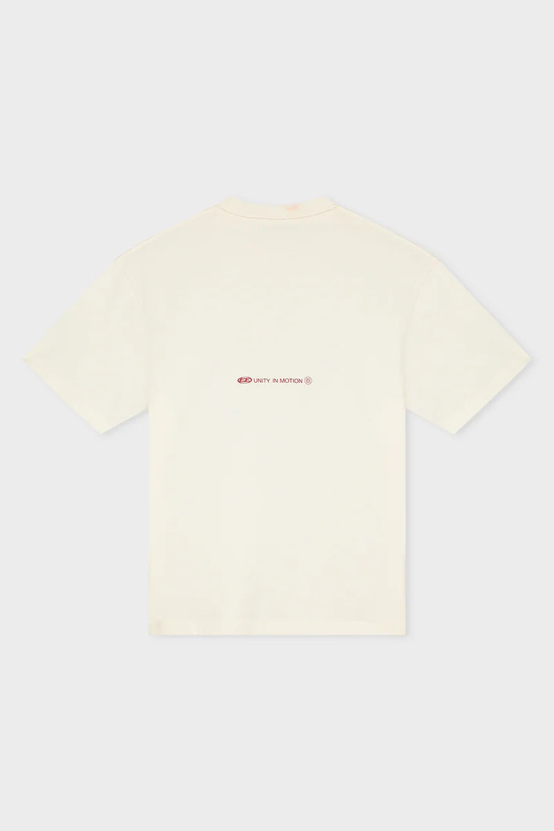 CELESTE OVERSIZED TEE OFF-WHITE & RED