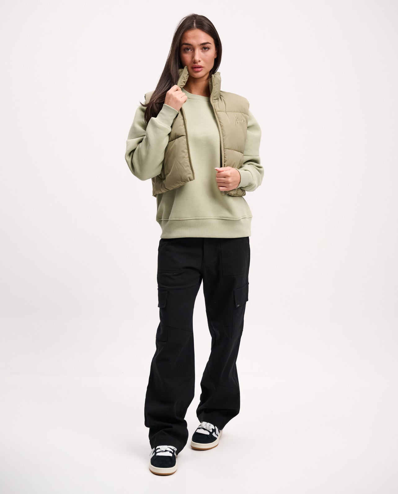 MALELIONS WOMEN CROPPED BODYWARMER - ARMY