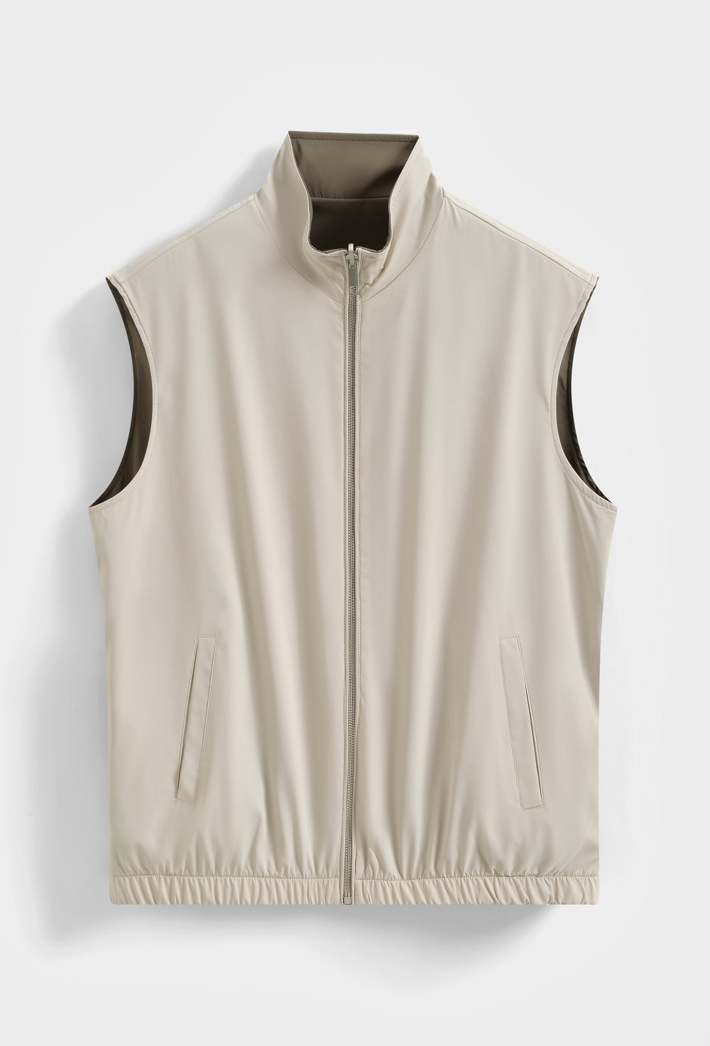 Frilivin - Glans Bodywarmer - Beige/Groen