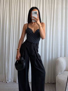Eight paris - DAMES - BODY - ZWART GESTIPT