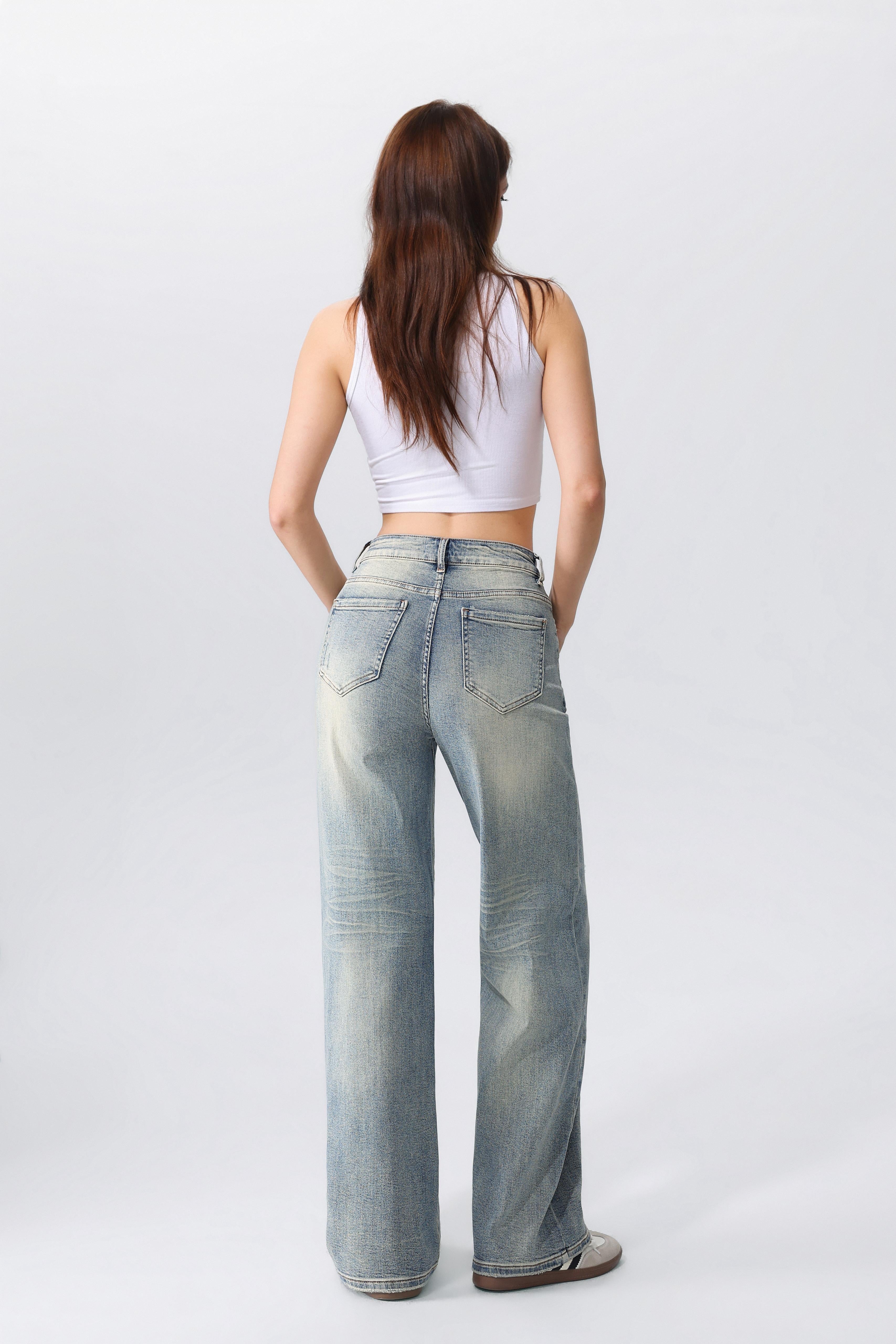 WIDE LEG JEANS - HM8649-1