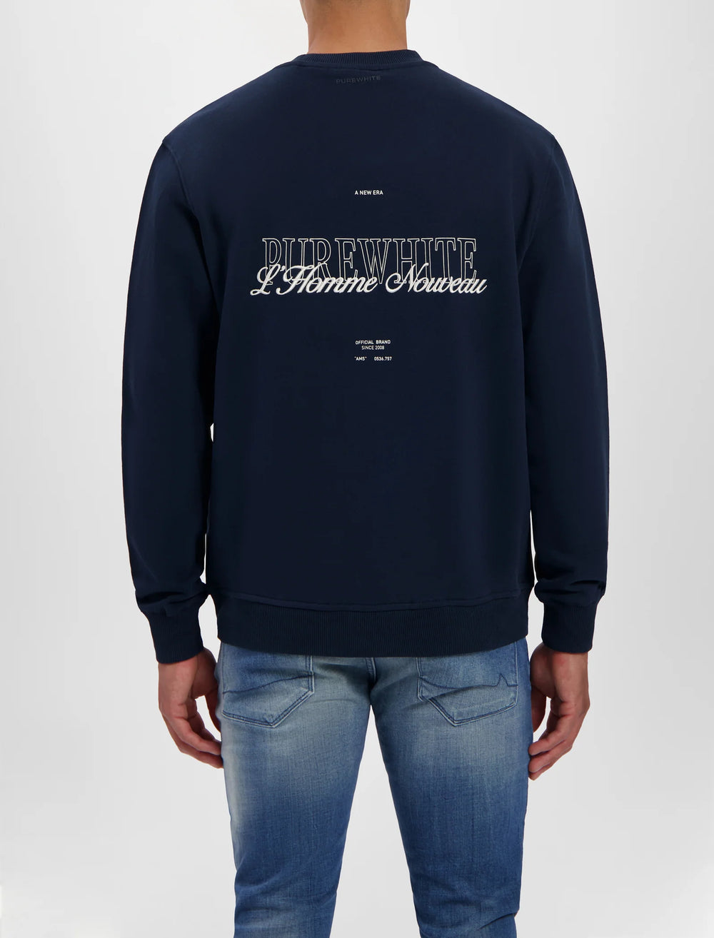 Pure White - Embroidered Graphic Sweater