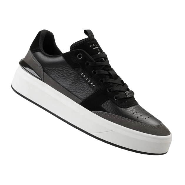 Cruyff - Endorsed Tennis - black/mid grey - Sneakers met leren bovenwerk