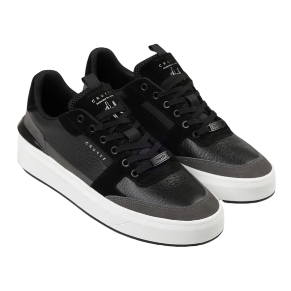 Cruyff - Endorsed Tennis - black/mid grey - Sneakers met leren bovenwerk
