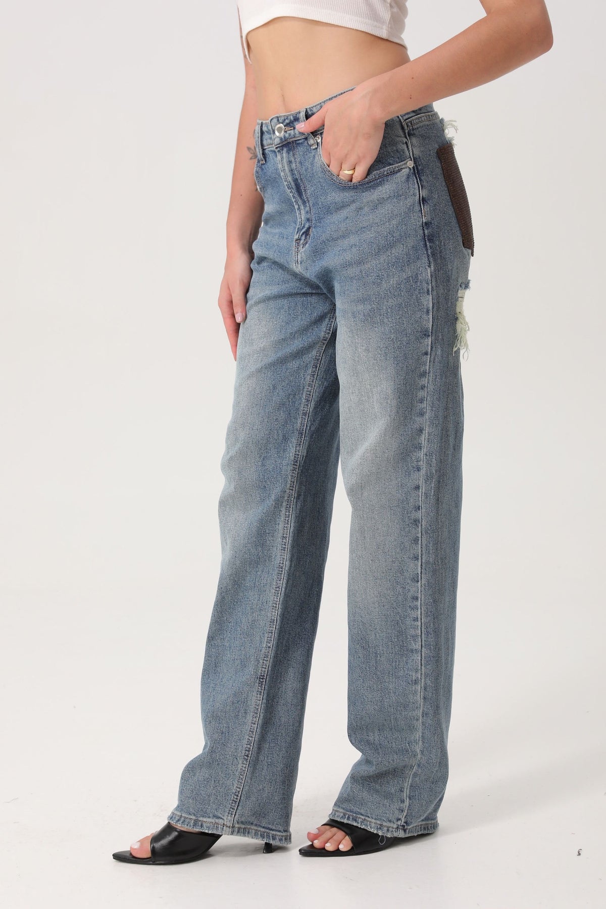 See See - Distressed Jeans - Blue - A5278