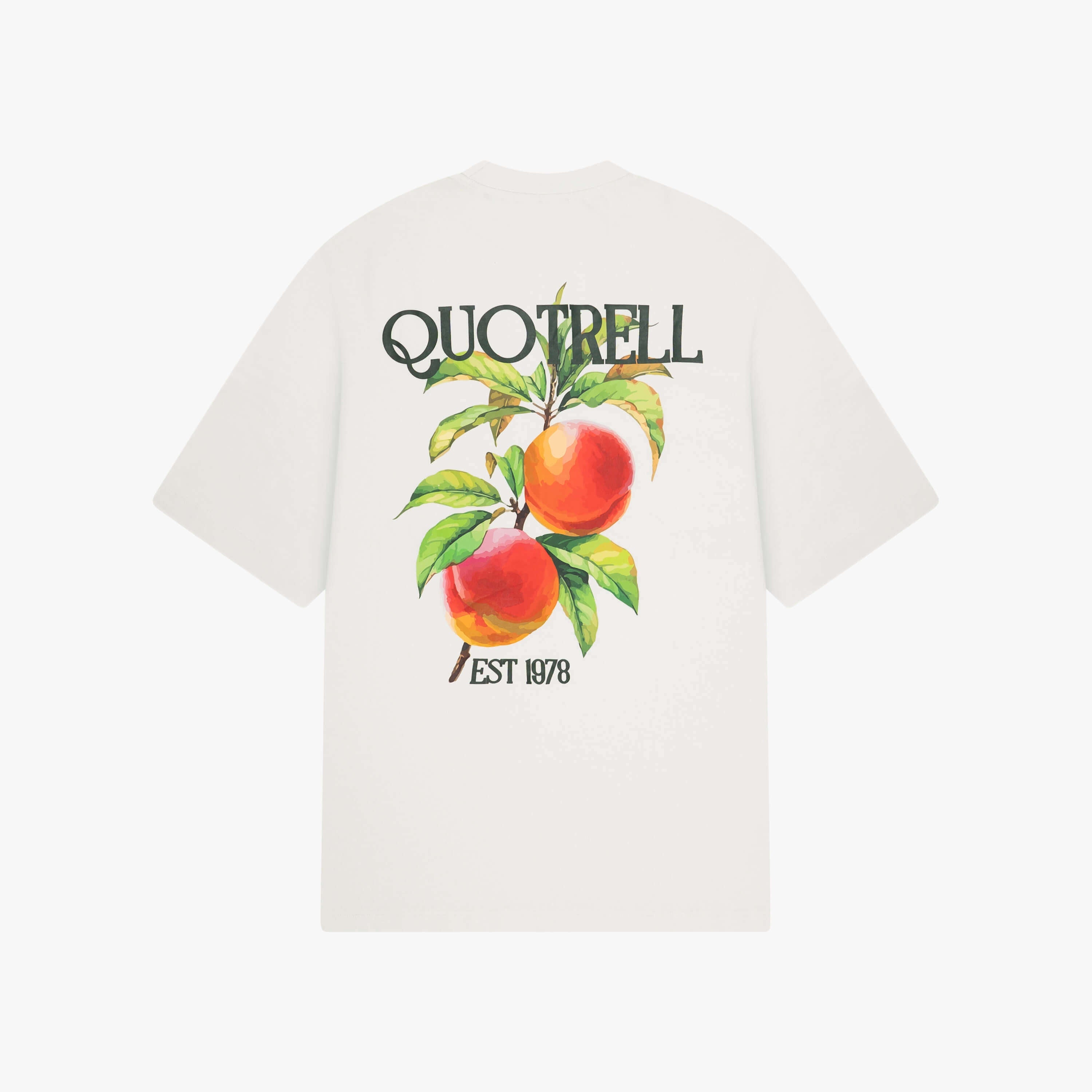 PEACHES TEE | OFF WHITE/GREEN