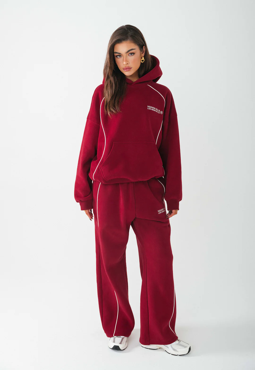 TECH LINE STRAIGHT LEG SWEATPANTS BORDEAUXROOD - 29 nov