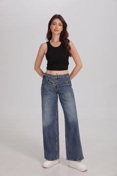 See See - Edge Pocket Jeans - Blue - A5186 - Dames spijkerbroek met zakdetail