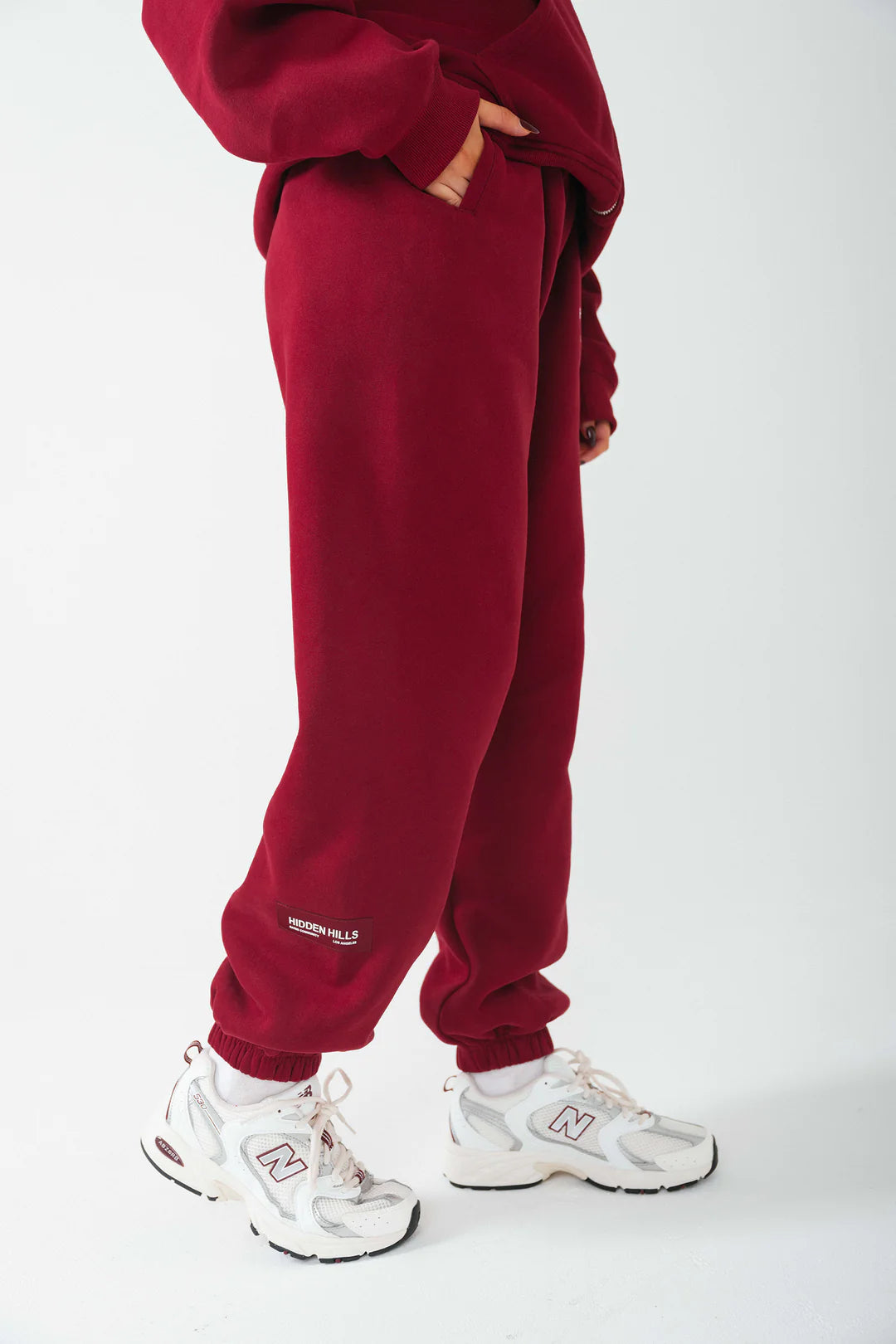 LABEL SWEATPANTS BORDEAUXROOD - 29 Nov