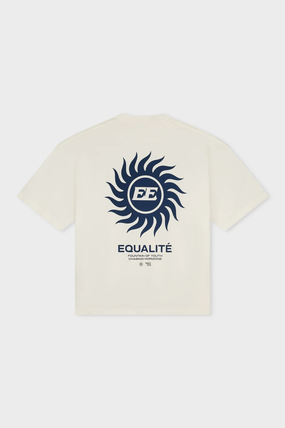 SUNNY BOXY FIT T-SHIRT GEBROKEN WIT & NAVY